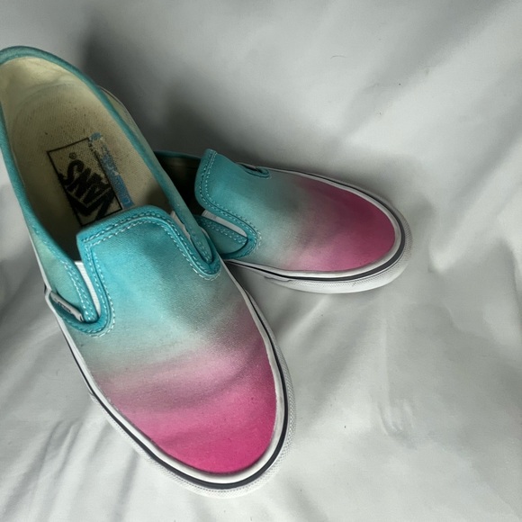 VANS Blue and Pink Ombre Slip-On Sneakers size 5 men and 6.5 woman - Picture 3 of 12